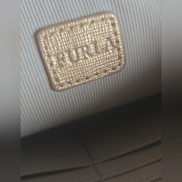 Furla Silver Rose Gold Glitter Wristlet Clutch Bag With Tags And Dustbag - Picture 8 of 12